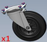 Swivel wheel (+ screws) loading dock