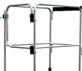 Kit of 2 side guardrails with gate