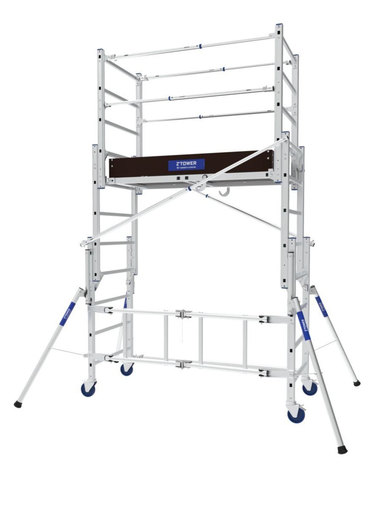 Echafaudage alu télescopique Z 'TOWER ht plancher 0,3m à 1,80m