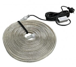 Kit ruban Led 10ml 144 Led/ml IP65 220V 6000°K avec alim. + embouts à vis