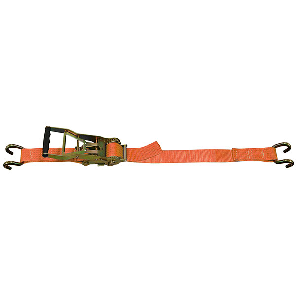 Reverse ratchet lashing strap with 2 Levac edge hooks TMU 2500 kg CMU 7500 kg 9 m