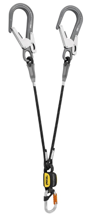 Y-shaped lanyard with integrated absorber and MGO Kg connectors. 80 cm (version 2024)