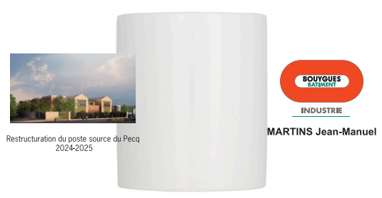 Mug céramique blanche 210ml BY IND Le Pecq Quai Voltaire - BOURGOIN Guilhem