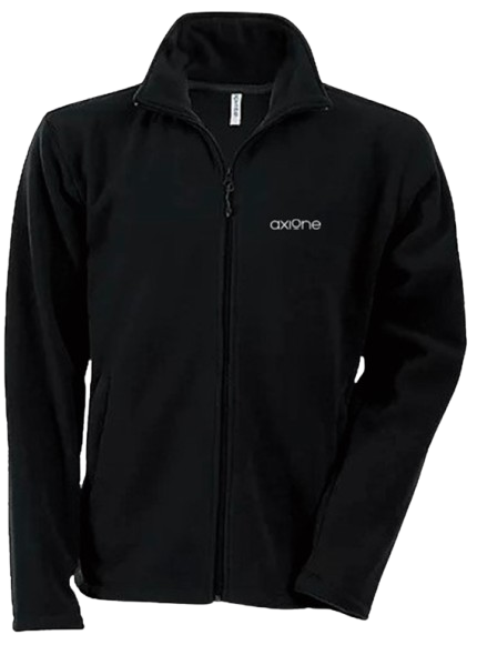 Polaire zippé 300gr 100% polyester noir AXIONE
