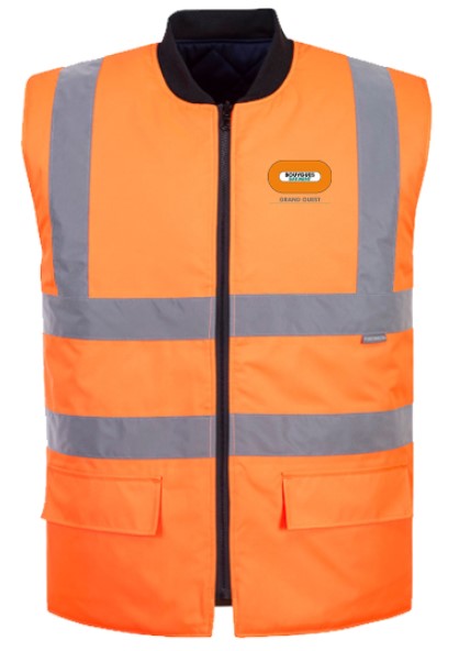 Reversible HV warm vest BY BAT GRAND OUEST