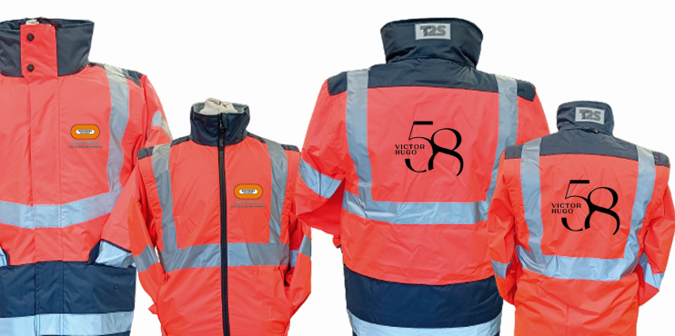 Parka 4 en 1 hv orange BY BAT HABITAT RESIDENTIEL Théo GICQUEL + 58VH dos (XL)