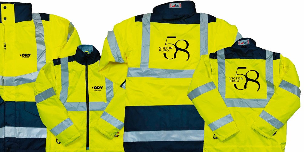 Parka 4 en 1 hv jaune femme BY ORY Céline DUBOIS + 58VH dos (L)