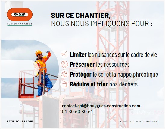 Panneau BY BAT CONSTRUCTION PRIVEE Riverain 1000x780mm en aluminium 3 mm
