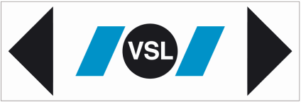 Directional arrow BY 600 x 200 mm Logo by Entity