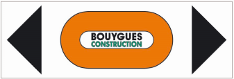 Directional arrow BY 600 x 200 mm Logo by Entity