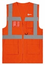 HELING ENR ​​multi-pocket fluorescent orange HV vest heart + back