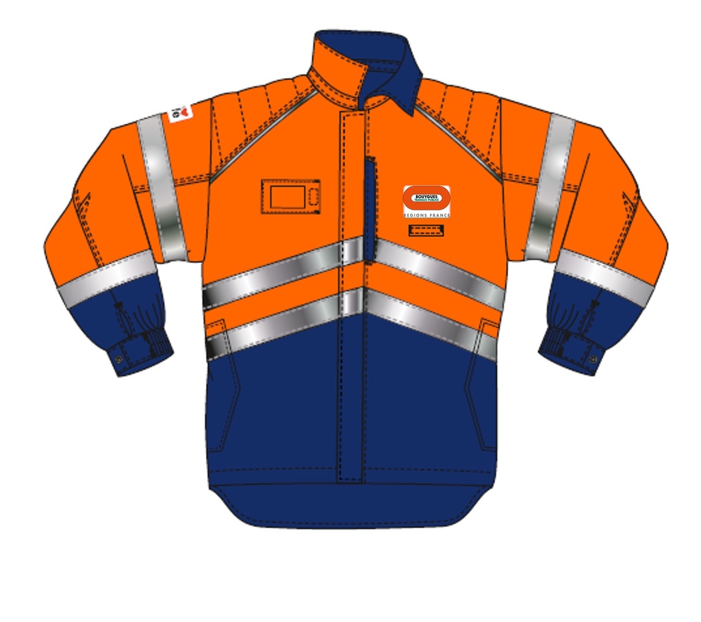 Blouson BY TP REGIONS FRANCE compagnon orange/marine