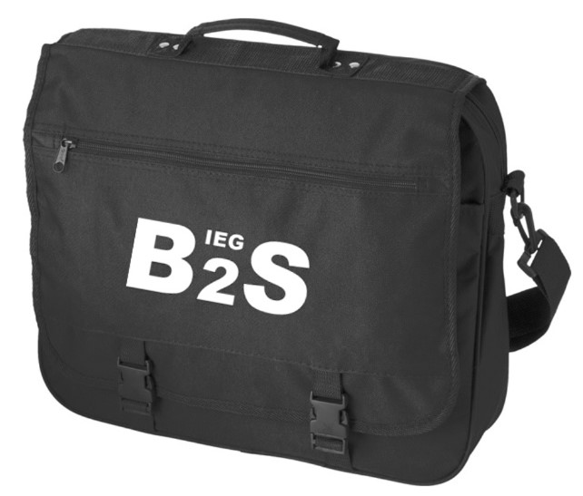 Sacoche Anchorage 11L 400x330x100mm bandoulière ajustable et rabat à fermeture par boucle noire B2S