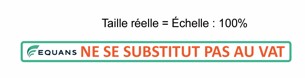 Autocollant 90x7mm EQUANS - NE SE SUBSTITUT PAS AU VAT