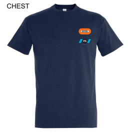 Tee-shirt 190gr 100% coton col rond french marine BY TP REGIONS FRANCE + VSL coeur + dos manches courtes