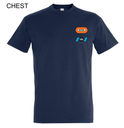 Tee-shirt 190gr 100% coton col rond french marine BY TP REGIONS FRANCE + VSL coeur + dos manches courtes