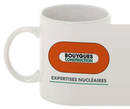 White ceramic mug 350ml BY CN EXPERTISES NUCLAIRES