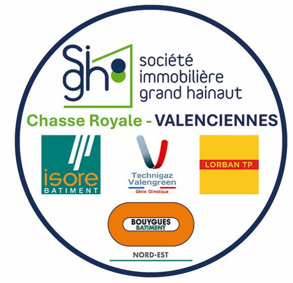 Autocollant Diam. 60mm BY BAT NORD EST Chasse Royale Valenciennes