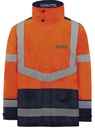 Parka 4 en 1 HV orange STRAL coeur + dos respirant