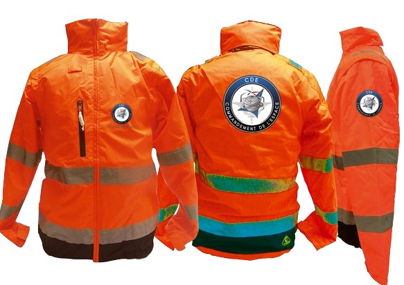 Gilet chaud hv manches polyester amovibles CDE LCL Jean-Philippe Dormois + CDE bras et dos (XL)