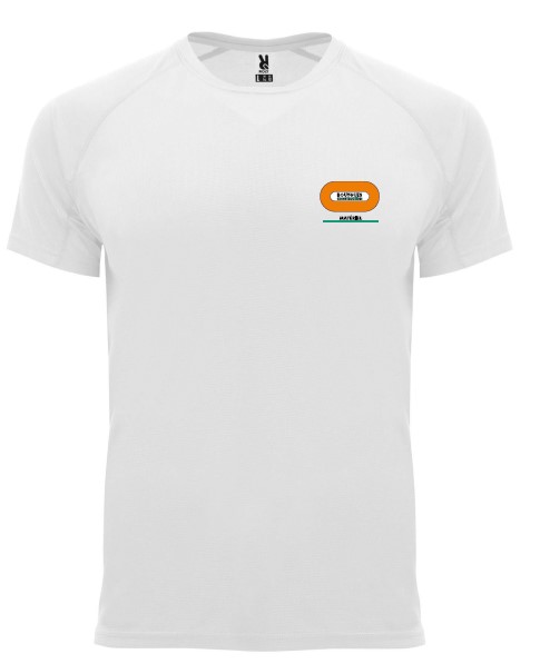 Tee-shirt 100% polyester 135gr manches courtes blanc col rond Bahrain BY CN MATERIEL