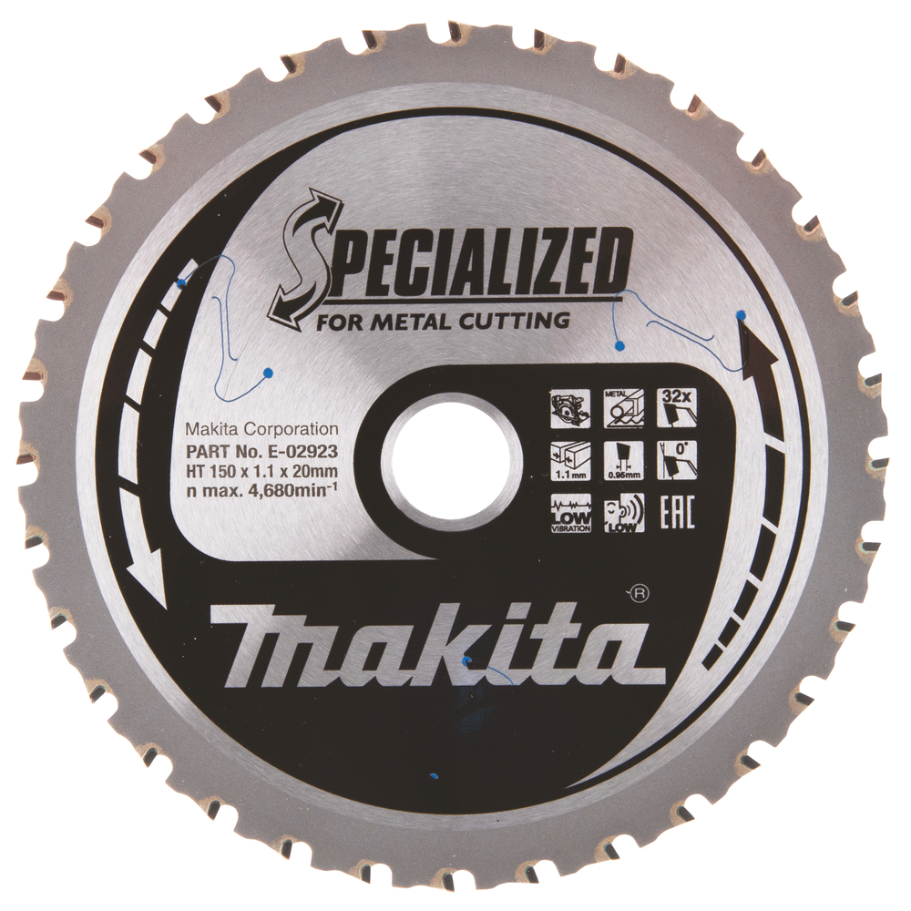 Special carbide blade. Thick metal D150x20x32 teeth for DCS553