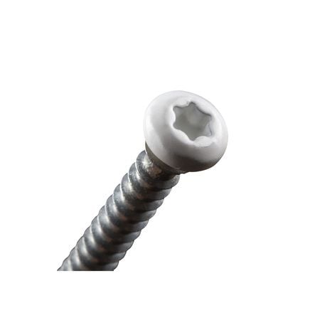 Vis de réglage menuiserie sur support bois 6X80 9016 blanche SPTR-V6 (boite de 100)