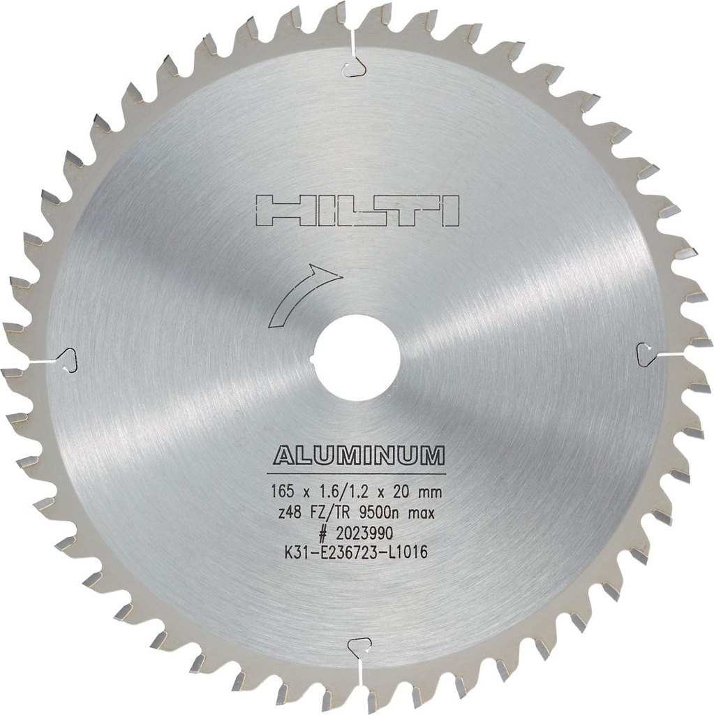 Lame scie circulaire Aluminium  SC-C MS 165 AL - Vendu à l'unité