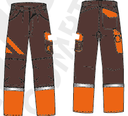 Pantalon BY BAT GRAND CENTRE SUD OUEST été compagnon marron/orange