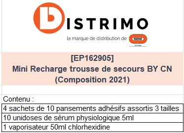 [EP162905] Mini Recharge trousse de secours BY CN (Composition 2021)
