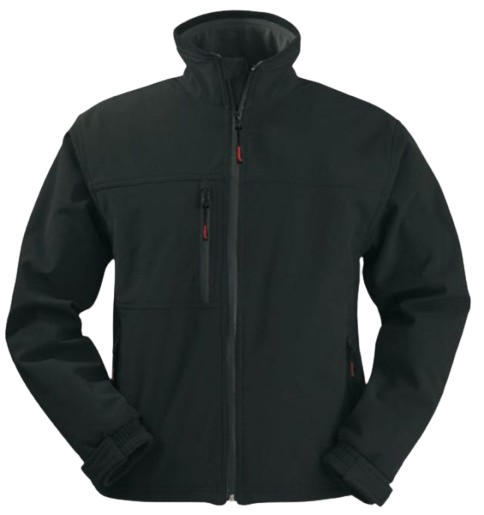 Softshell Yang noir brodé AXIONE