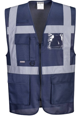 Gilet de signalisation multipoches pour risques modérés