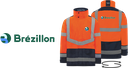 Parka 4 en 1 HV orange Homme respirant - Logo Coeur + Dos - parka + gilet intérieur