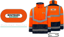 Parka 4 en 1 hv orange respirant Logo Coeur + Dos - parka + gilet intérieur