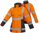 Parka 4 en 1 HV orange Femme respirant SANS LOGO ou avec Logo Coeur - parka + gilet intérieur