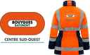 Parka 4 en 1 hv orange femme respirant Logo Dos - parka + gilet intérieur