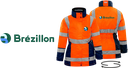 Parka 4 en 1 hv orange femme respirant Logo Coeur + Dos - parka + gilet intérieur