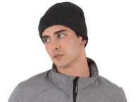 Bonnet à revers 310gr marine éco conçu doublure polaire brodé EQUANS blanc sur le revers