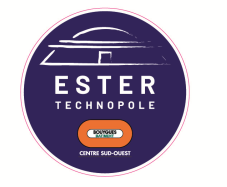 Ecusson pour parka 4 en 1 Diam. 85mm auto agrippant ESTER TECHNOLOPE blanc sur fond bleu