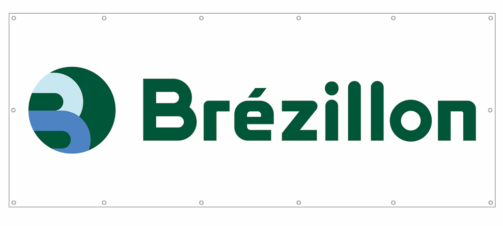 Bâche BREZILLON PVC 510gr 2500x1000mm avec ourlets et oeillets tous les 50cm