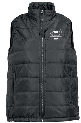 Doudoune sans manche 140gr 100% polyester noire femme brodée BY BAT GRAND OUEST blanc LHO (S)