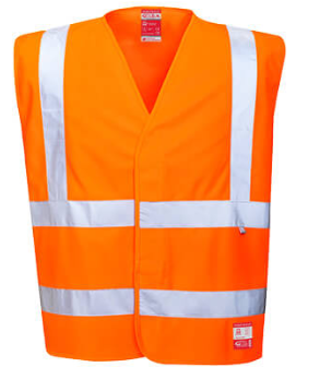 Gilet fluo HV orange antistatique et retardateur de flamme 