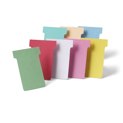 Fiche T pour planning index 2 pour tableau de planification  (lot de 100)