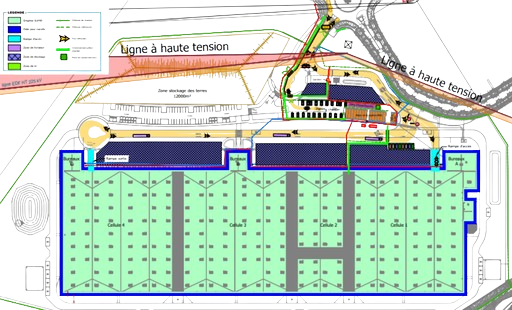 PIC Plan d’installation de chantier magnétique, effaçable à sec personalisable sous format A0
