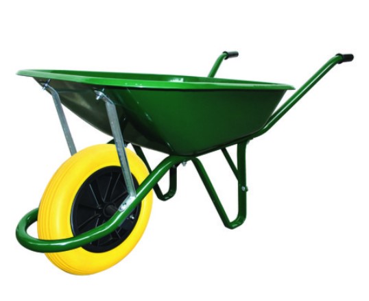 Brouette tous travaux 100L - 1 roue souple increvable (charge 200kg)