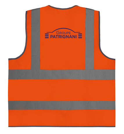 Gilet fluo HV orange GROUPE PATRIGNANI dos