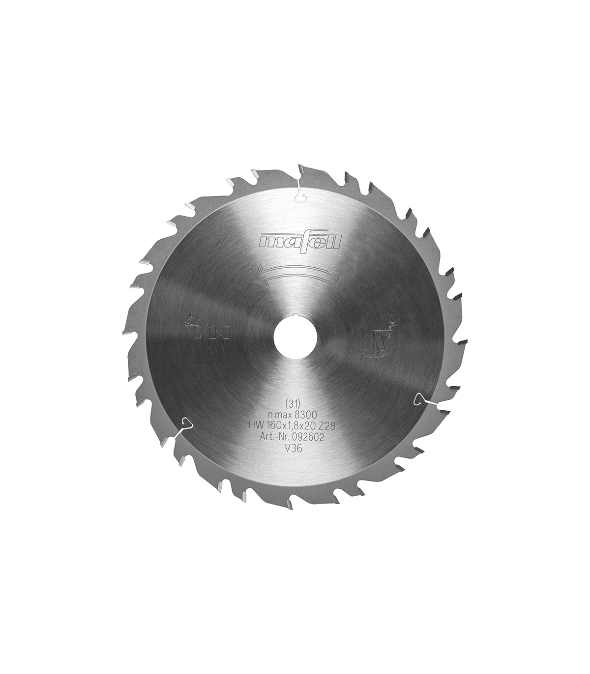 Lame scie circulaire carbure MAFELL MT55CC pour bois universel Diam.160x1,8x20mm  28 dents