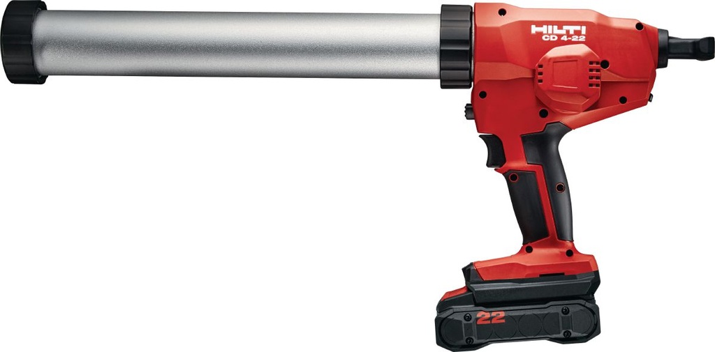 Pistolet à mastic CD 4-22 + Porte-car 600ml alu - Sans batterie ni chargeur