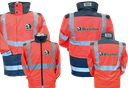 Parka 4 en 1 HV homme BRODERIE cœur entité BREZILLON Nom Prénom + TRANSFERT dos entité BREZILLON (parka+gilet int.)