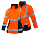 Parka 4 en 1 HV femme BRODERIE cœur entité BREZILLON Nom Prénom + TRANSFERT dos entité BREZILLON (parka+gilet int.)